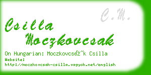 csilla moczkovcsak business card